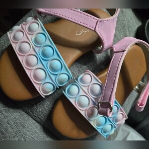 Pink and Blue Pop Bubble Sandals